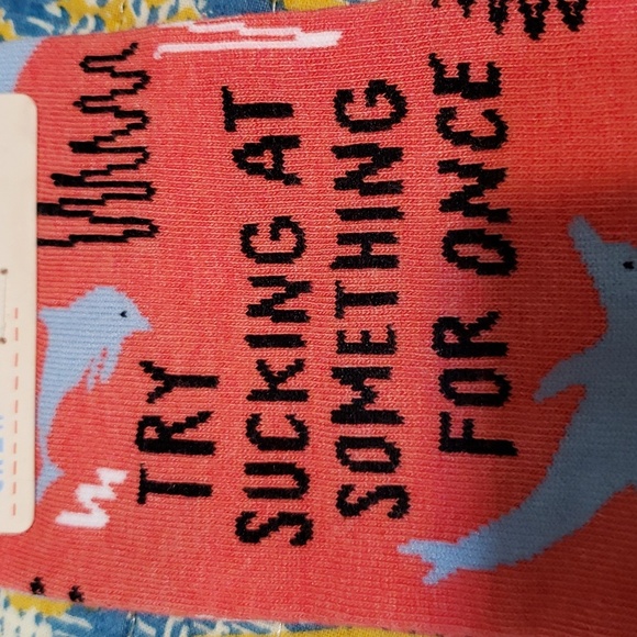 ⭐4/$20 Blue Q dolphin crew socks NWT - Picture 2 of 5